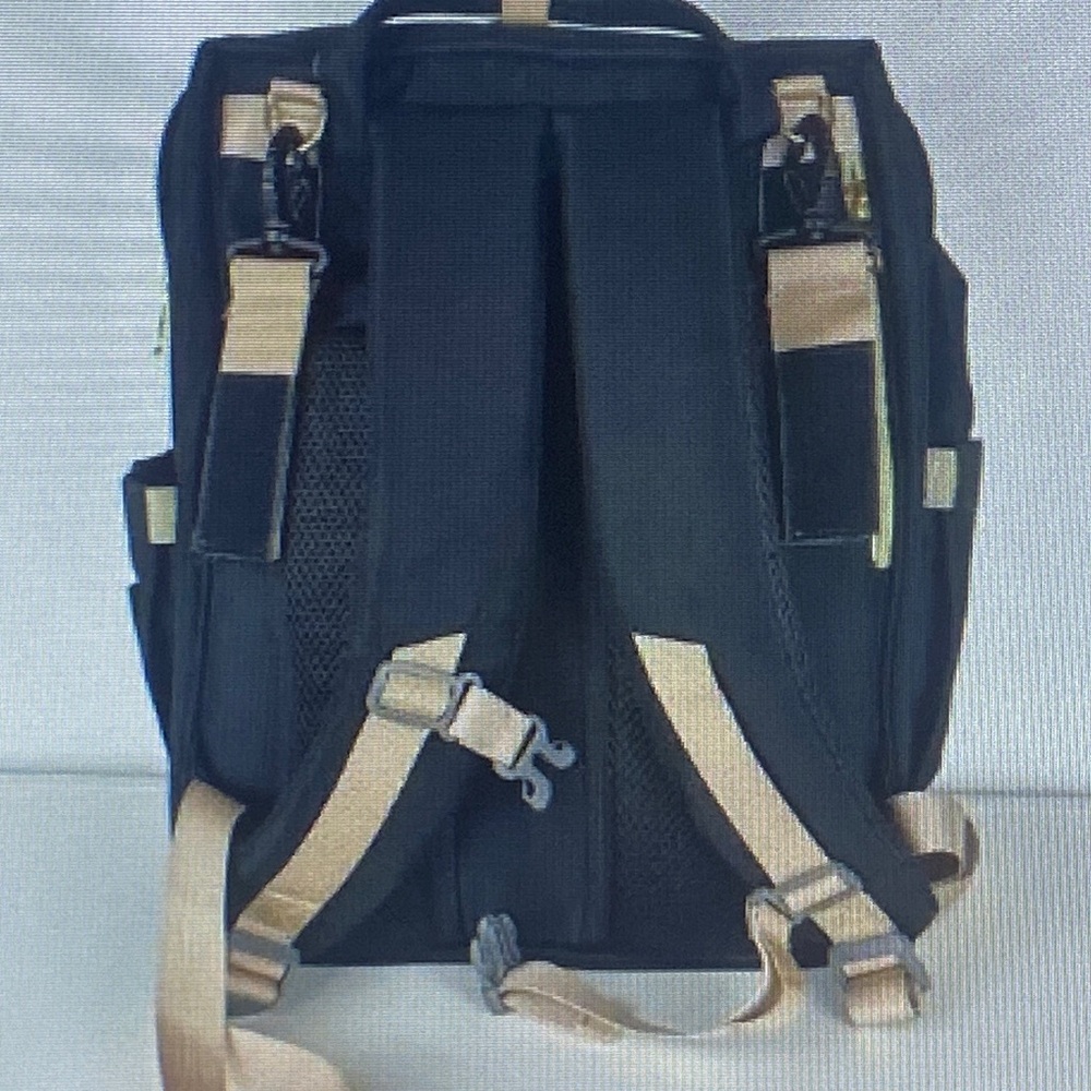Convertible Bassinet Changing Station Infant Baby Black Diaper Bag Backpack